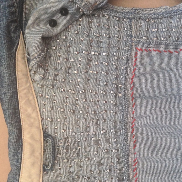 Punk Battle Vest NYHC Studded Handmade Gap Women Medium - Picture 8 of 9